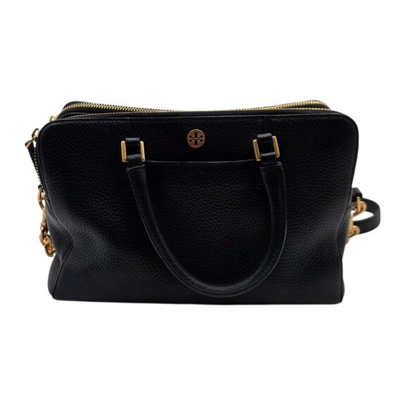 Tory Burch Georgia Pebbled Leather Double Zip Satchel / Handbag - Picture 1 of 14